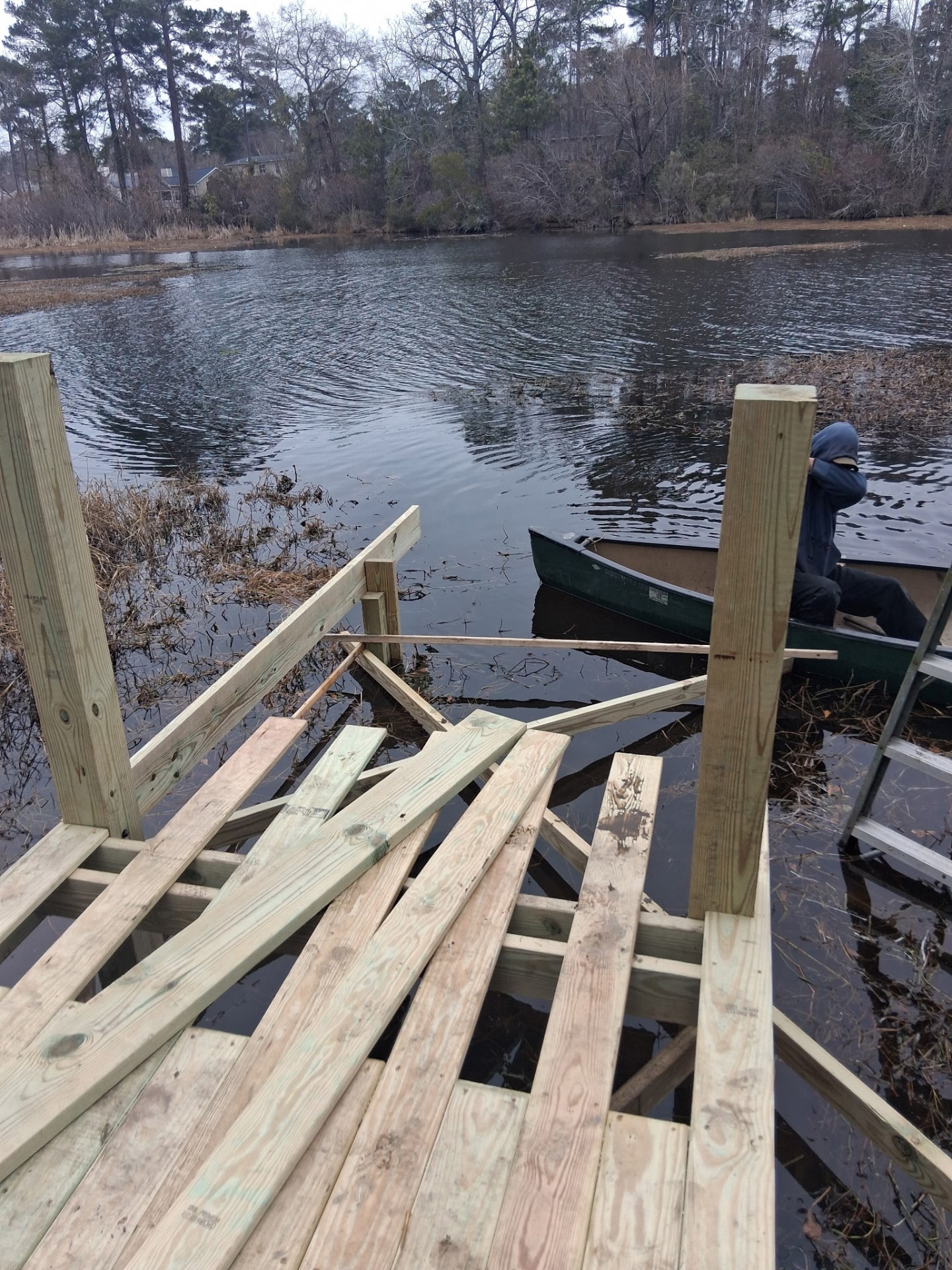 Dock framing in progress